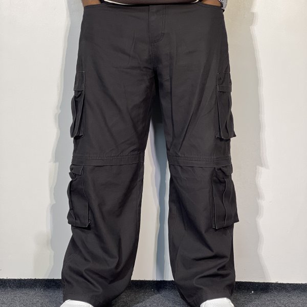 Baggy Fit 8 Pocket Cargo – Matte Black