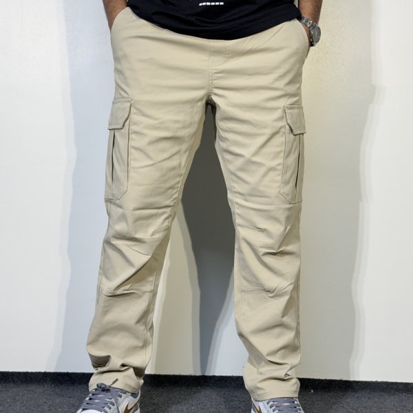 Projek Raw 6 Pocket Relaxed Fit Cargo Pants - Beige