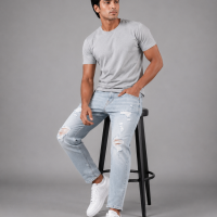 American Eagle Grinding Slim Fit Denim (Light Wash)