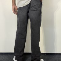 Faded Black Straight Fit Denim Jeans