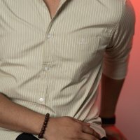 GANT Signature Khaki Beige and White Stripe Shirt