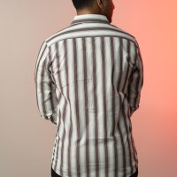 GANT Signature White-Charcoal-Red Multi Stripe Shirt