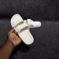 Slippers Solid White Double Strap