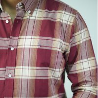 Tommy Hilfiger Classic Maroon Check Shirt