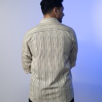 Tommy Off White and Dark Navy Stripe Shirt
