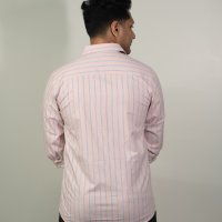 Tommy Pink- Powder Blue-White Multi Stripe Shirt