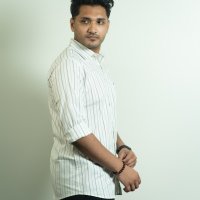 Tommy White and Charcoal Grey Pin Stripe Shirt