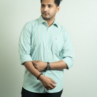 Tommy White and Mint Green Stripe Shirt