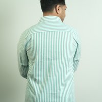Tommy White and Mint Green Stripe Shirt